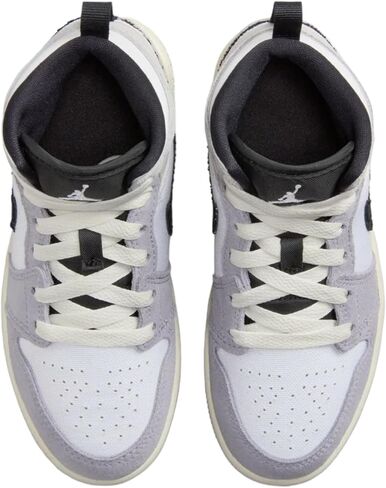 NIKE Air Jordan 1 Mid SE Craft PS Preschool Little Kids' Shoes 'Inside Out - Cement Grey' (FD9090 002) in Saudi Arabia