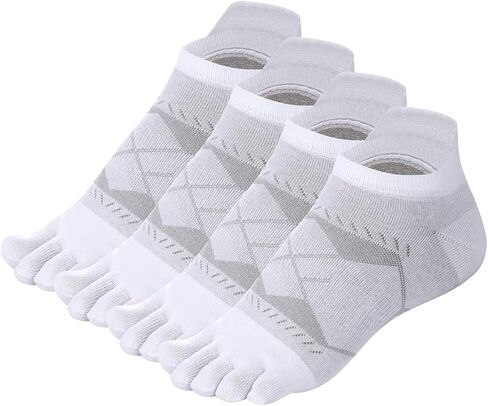 Meaiguo Toe Socks for Men Women-Breathable Low Cut Five Finger Socks For Running with Arch Support 4 Pairs in Saudi Arabia