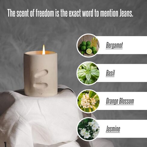 Scented Candle Boost desire, Increases libido creates mood for couples to cuddle shows love passion evokes sensuality increases love life quality Jeans Fragrances Stress relief in Saudi Arabia