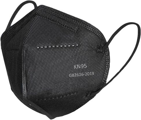 KN95 Face Masks 100 PCS, 5-Ply KN95 Black Masks,Breathable Protection Masks, Individually Wrapped, Cup Dust Safety Mask in Saudi Arabia