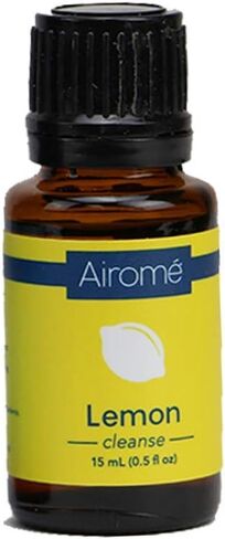 زيت عطري معتمد من Airomé بدرجة علاجية نقية 100%، من مصادر أخلاقية، غير معدّل وراثيًا | زجاجة عنبر زجاجية سعة 15 مل، ليمون (ليمون حمضي) in Kuwait