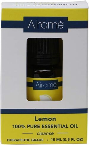 زيت عطري معتمد من Airomé بدرجة علاجية نقية 100%، من مصادر أخلاقية، غير معدّل وراثيًا | زجاجة عنبر زجاجية سعة 15 مل، ليمون (ليمون حمضي) in Kuwait