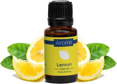 زيت عطري معتمد من Airomé بدرجة علاجية نقية 100%، من مصادر أخلاقية، غير معدّل وراثيًا | زجاجة عنبر زجاجية سعة 15 مل، ليمون (ليمون حمضي) in Kuwait