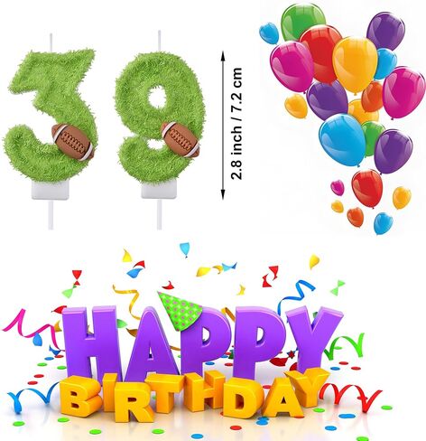 39 93 Birthday Candles, 39th 93rd Cake Candles, Pink Birthday Number 39 93 Candles Cake Topper Decorations for Party Men Women in Saudi Arabia