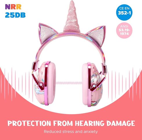 Kids Ear Protection,Noise Cancelling Sound Proof Headphones for Toddlers Children Teens,Sound Blocking Kids Hearing Protection Earmuffs for Concerts,Autism,Unicorn Gifts for Girls Age 1 Up in Saudi Arabia