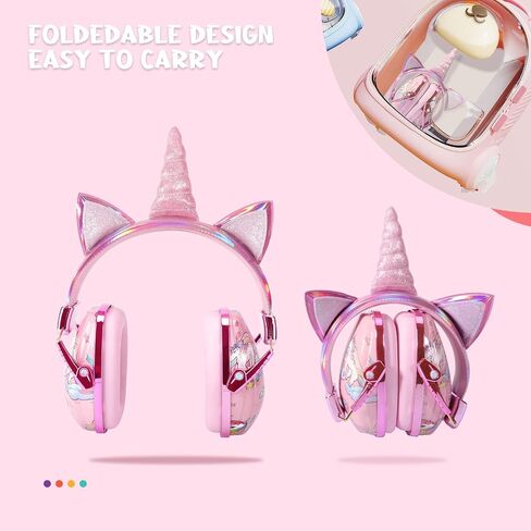 Kids Ear Protection,Noise Cancelling Sound Proof Headphones for Toddlers Children Teens,Sound Blocking Kids Hearing Protection Earmuffs for Concerts,Autism,Unicorn Gifts for Girls Age 1 Up in Saudi Arabia