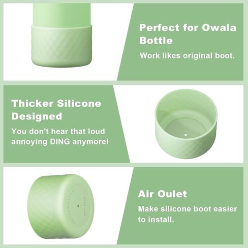 2PCS Silicone Water Bottle Boot for Owala 24oz, Protective Bottom Bumper Anti-Slip Sleeve for FreeSip, Twist, and Flip Stainless Steel Bottles, Dishwasher Safe and BPA Free(Dark Purple) in Saudi Arabia