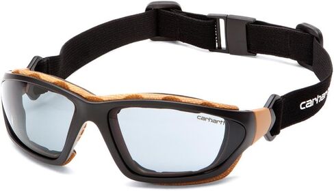 Carhartt Carthage Safety Eyewear with Vented Foam Carriage, Sandstone Bronze Anti-fog Lens, Black/Tan Frame in Saudi Arabia