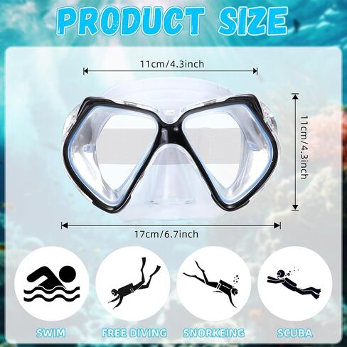 Fabbay Adults Youth Swimming Goggles with Nose Cover Fabric Stretchy Strap Diving Goggles Swim Waterproof Snorkel Mask Goggle in Saudi Arabia