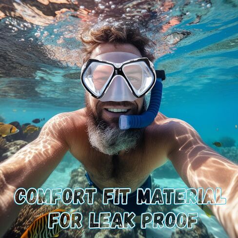 Fabbay Adults Youth Swimming Goggles with Nose Cover Fabric Stretchy Strap Diving Goggles Swim Waterproof Snorkel Mask Goggle in Saudi Arabia