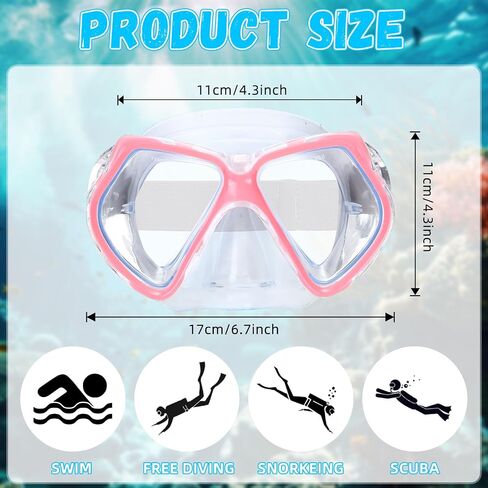 Fabbay Adults Youth Swimming Goggles with Nose Cover Fabric Stretchy Strap Diving Goggles Swim Waterproof Snorkel Mask Goggle in Saudi Arabia