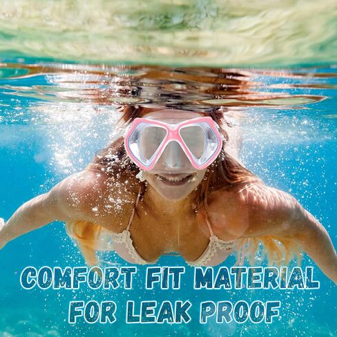 Fabbay Adults Youth Swimming Goggles with Nose Cover Fabric Stretchy Strap Diving Goggles Swim Waterproof Snorkel Mask Goggle in Saudi Arabia