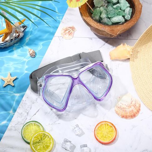 Fabbay الكبار الشباب نظارات السباحة مع غطاء للأنف النسيج بسط حزام نظارات الغوص السباحة قناع غص مقاوم للماء حملق in Saudi Arabia