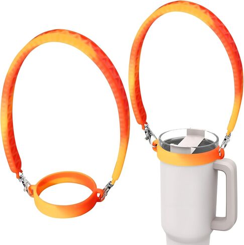 Water Bottle Handle - Water Bottle Sling, Carrier, Holder with strap - Soft Durable Silicone - Fits Most 8-40oz Bottles - Compatible Stanley Cup Accessories-pink in Saudi Arabia