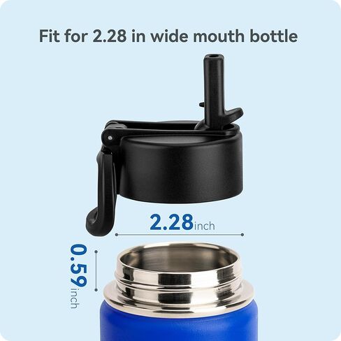 Straw Lid for Hydroflask 12-64 oz Wide Mouth Water Bottle, Replacement Lid with Straw for 2.28 "Wide Mouth Bottles, Water Bottle Accessories(2 pack) in Saudi Arabia