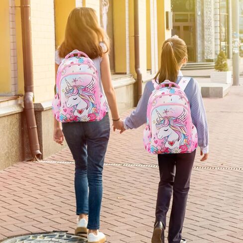 16.5 Inch Mermaid Backpack for Girls Elementary Primary Middle Mermaid Bookbag Girls School Backpack with Lunch Box Pencil Bag Schoolbag Back to School Supplies Gifts Mochilas Escolares Para Niños in Saudi Arabia