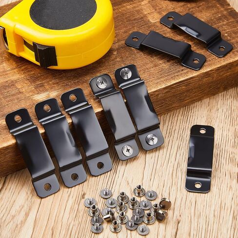 Small Metal Tape Measure Holder Clip Measuring Tape Belt Holder Occidental Tape Tool Tape Measure Belt Clip Tape Holder for Tool Belt with Mounting Screw for Drill Leather Pocket Tool (8 Set) in Kuwait