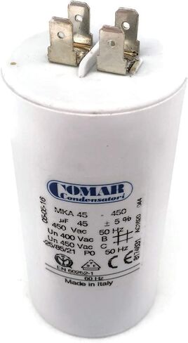Made in Italy Motor Electrolytic Comar Condenser Capacitor 16 UF - 15.3UF ~ MKA 16UF ~ 16.8UF 450V Vac in Saudi Arabia