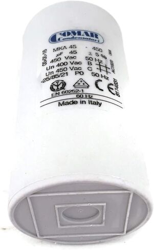 Made in Italy Motor Electrolytic Comar Condenser Capacitor 16 UF - 15.3UF ~ MKA 16UF ~ 16.8UF 450V Vac in Saudi Arabia