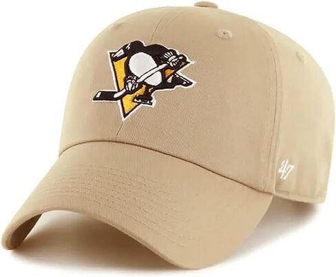 '47 Pittsburgh Penguins Hat Mens Womens Clean Up Adjustable Cap, Khaki, One Size in Saudi Arabia