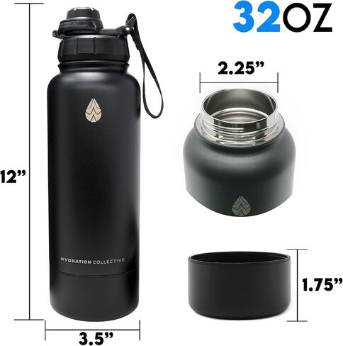 Insulated Water Bottle with Hidden Safe – Stainless Steel 32 Oz Water Bottles for Sports, Office – Non-BPA Powder Coat Finish Thermos Water Bottle with Easy Carry On Lid in Saudi Arabia