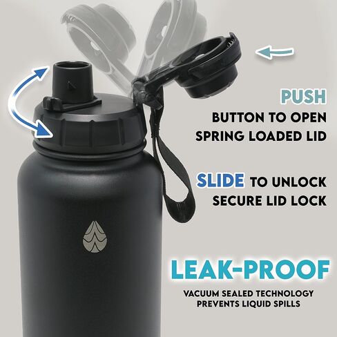 Insulated Water Bottle with Hidden Safe – Stainless Steel 32 Oz Water Bottles for Sports, Office – Non-BPA Powder Coat Finish Thermos Water Bottle with Easy Carry On Lid in Saudi Arabia