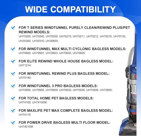 أحزمة مكنسة كهربائية LANMU 562289001 لموديلات مكنسة كهربائية Hoover Windtunnel UH71250 UH70120، استبدال الجزء AH20065 (عبوتان) in Kuwait