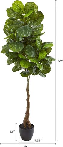 Nearly Natural 64in. Fiddle Leaf Artificial Tree (Real Touch) in Saudi Arabia