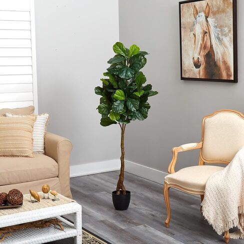 Nearly Natural 64in. Fiddle Leaf Artificial Tree (Real Touch) in Saudi Arabia