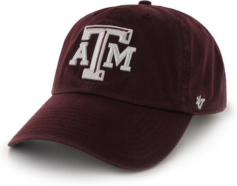 NCAA Texas A&M Aggies '47 Brand Clean Up Adjustable Hat, Dark Maroon 1, One Size in Saudi Arabia