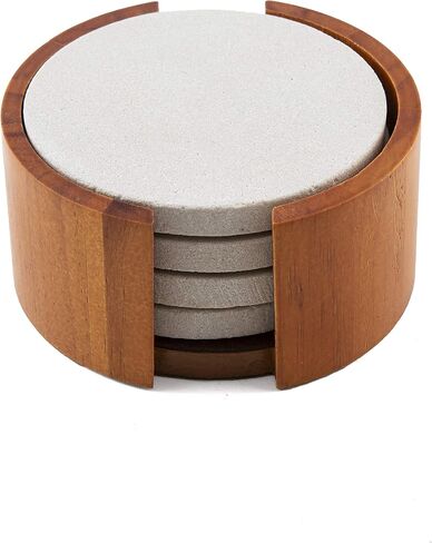 Thirstystone Brand - Desert Sand Coaster, Multicolor All Natural Sandstone - Durable Stone with Varying Patterns, Every Coaster Is An Original 4 inch round in Saudi Arabia