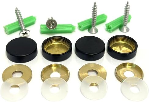 4set 10mm Matte Black Finishes Brass fixing screw decorative cover,Decorative screws in Saudi Arabia