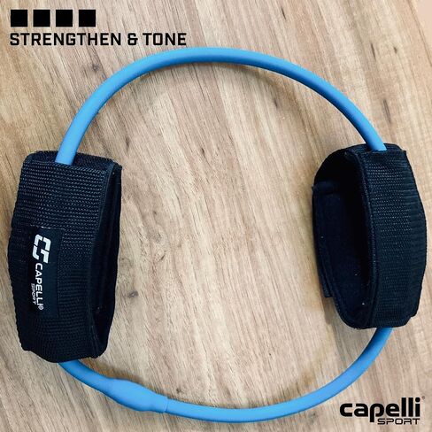 Capelli Sport Ankle Resistance Band, Lateral Exercise Band with Adjustable Cuffs, Workout Bands, Blue, 28 Inch in Saudi Arabia