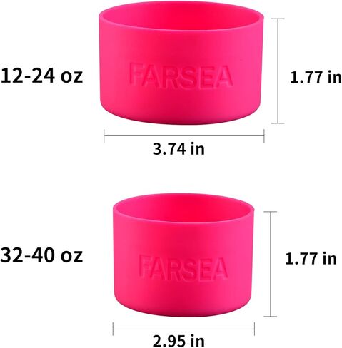 Farsea Protective Silicone Boot for 12oz - 40oz Stainless Steel Insulated Water Bottles, Anti-Slip Sleeve Cover, Bottom Boot in Kuwait