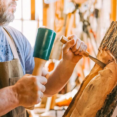 Schaaf Wood Carving Tools 15oz Small Wooden Mallet | Wood Tools Woodworking | Wood Hammer | Comfortable Handle Reduces Hand Fatigue | Urethane Reducer Noise, Absorbs Force to Protect Woodworking Tools in Saudi Arabia