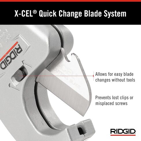 RIDGID 23498 نموذج RC-1625 الألومنيوم سقاطة العمل 1/8 "إلى 1-5/8" الأنابيب البلاستيكية وقاطع الأنابيب، فضي، صغير in Saudi Arabia