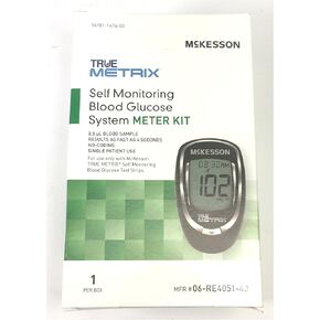 McKesson TrueMetrix Self Monitoring Blood Glucose System Meter Kit 06-RE4051-43