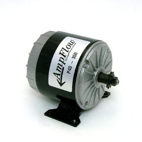 P40-250 Brushed Electric Motor, 250W, 12V, 24V or 36 VDC, 3400 RPM, Black