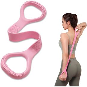 HUICHAI Resistance Bands,Professional Exercise Bands Long Natural Latex Elastic Bands, Perfect for Strength Training,Physical Therapy,Yoga,Pilates,Stretching, Pink