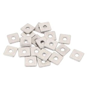 uxcell® M3 x 10mm Square Stainless Steel Flat Repair Plate Silver Tone 20pcs