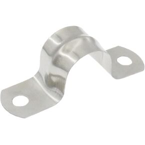M45 Rigid Pipe Strap,SAFYY 1-3/4 Inch Two Hole Strap U Bracket Clamp Hanger,304 Stainless Steel Heavy Duty Strap Clamps for Fixing Pipe or Cable-20 PCS