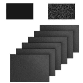 6-Pack Black ABS Plastic Sheet 12" x 16" x 0.06",Flexible Than Plexiglass Sheet, Moldable Than Acrylic Sheet,High Tensile and Impact Strength Plastic（Smooth & Textured Finish)