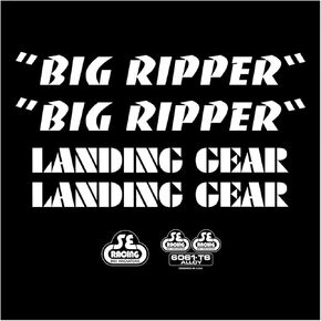 SE Bikes Big Ripper Decal Set Null White