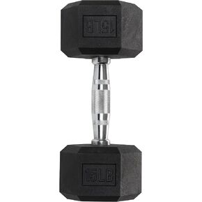 Iron Crush Hex Dumbbells - PVC Coated Weights, Chrome-Plated Knurled Handles, Fixed Hexagon Dumbbell - Workout, Exercise, Body Building Home Gym Training Gear - 3 Lb to 50Lb - Sold in Singles