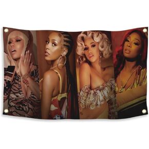 كاردي مغني الراب B نسيج المغني العلم ديكور للتعليق على الحائط نسيج الصيف لغرفة النوم غرفة المعيشة النوم 3x5 قدم in Kuwait