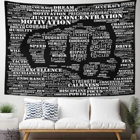 Emvency نسيج طباعة 60x80 بوصة الدافع جوهر من مقاتلة الصالة الرياضية كلمة كيك بوكسينغ رياضي الكاراتيه التفاني الجدار الشنق ديكور المنزل in Kuwait