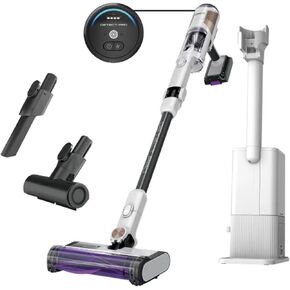 Shark IW3615 Detect Pro Cordless Stick Vacuum with HEPA Auto-Empty System, Flexible Wand, Portable Handheld Attachment, Ideal for Household Pet Hair, 60 Minute Runtime, White/Beats Brass (Renewed)