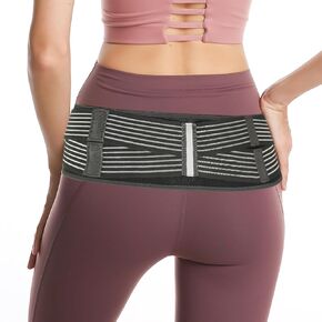 Herokoo Posture Sacroiliac Hip Belt for Women and Men That Alleviates Sciatic, Pelvic, Lower Back, Leg and Sacral Nerve Pain Caused by Si Joint Dysfunction Pelvic Support Belt