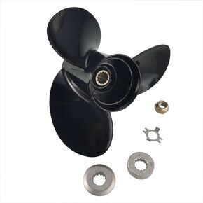 Aluminum 3 Blades Outboard Propeller for 3 1/4" Gearcase Mercury Engines 25-70HP,13 Spline Tooth,RH