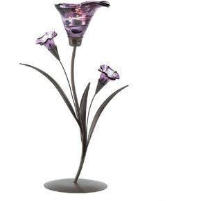 Gifts & Decor 57071625 Serene Lily TEALIGHT Holder, Purple